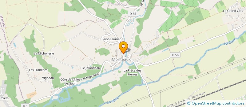 localisation de l'entreprise MONSIEUR DAMIEN LEVEAU  MONTEAUX