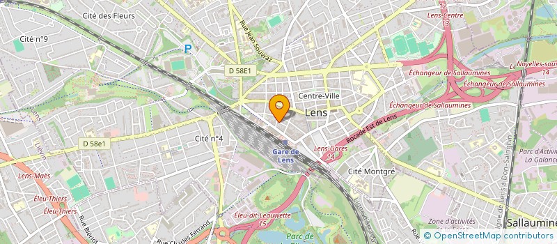 localisation de l'entreprise MONSIEUR DAMIEN LEVERT  LENS