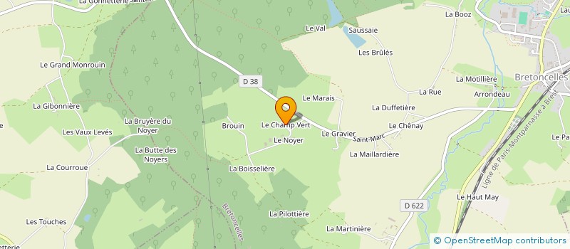 localisation de l'entreprise MONSIEUR DAMIEN LHEUREUX à BRETONCELLES