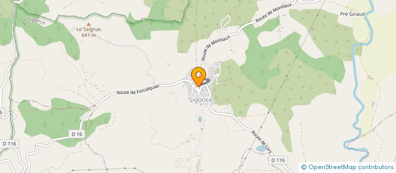 localisation de l'entreprise MONSIEUR DAMIEN LONGEPIERRE-GUINOT  SIGONCE