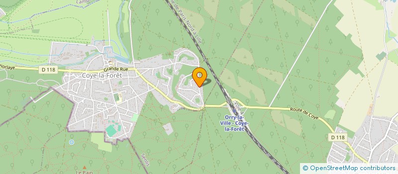 localisation de l'entreprise MONSIEUR DAMIEN MARGOTIN  COYE-LA-FORET