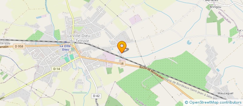 localisation de l'entreprise MONSIEUR DAMIEN MARTY  LA VILLE-DIEU-DU-TEMPLE