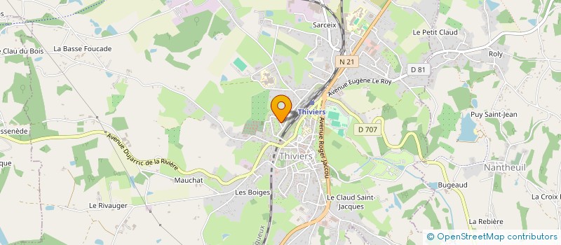 localisation de l'entreprise MONSIEUR DAMIEN MASSE  THIVIERS
