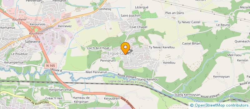 localisation de l'entreprise MONSIEUR DAMIEN MASSE  ERGUE-GABERIC