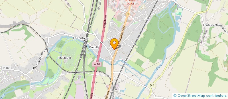 localisation de l'entreprise MONSIEUR DAMIEN MONNIER  CHASSENEUIL-DU-POITOU