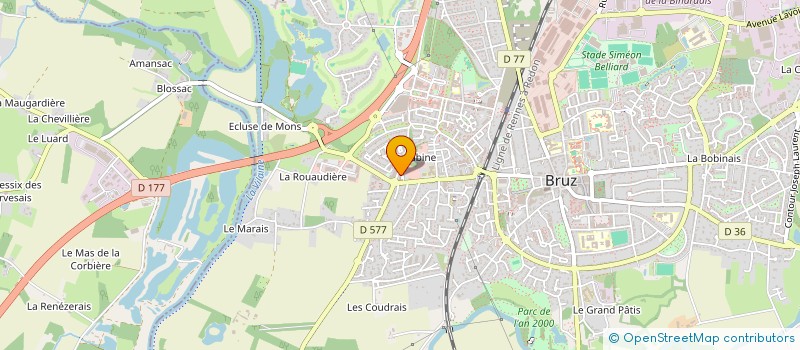 localisation de l'entreprise MONSIEUR DAMIEN MOREAU  BRUZ