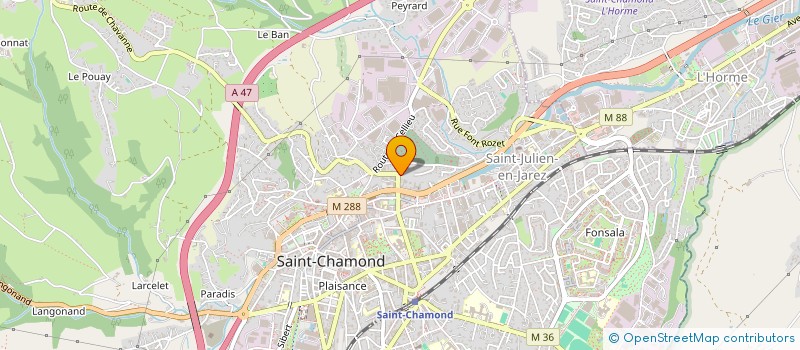 localisation de l'entreprise MONSIEUR DAMIEN MOREL  SAINT-CHAMOND