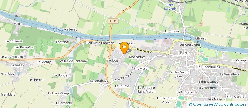 localisation de l'entreprise MONSIEUR DAMIEN PALISSEAU  BLERE