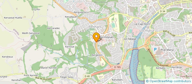 localisation de l'entreprise MONSIEUR DAMIEN PAVEC à QUIMPER