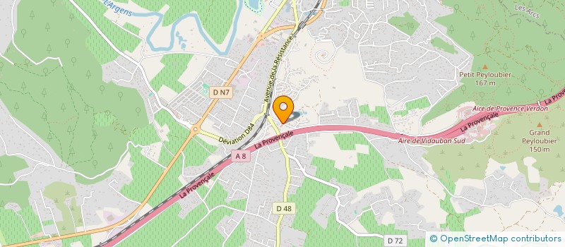 localisation de l'entreprise MONSIEUR DAMIEN PEILLEX  VIDAUBAN