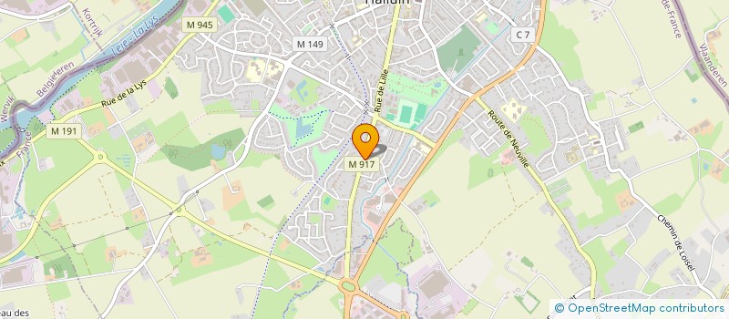 localisation de l'entreprise MONSIEUR DAMIEN PENOT  HALLUIN