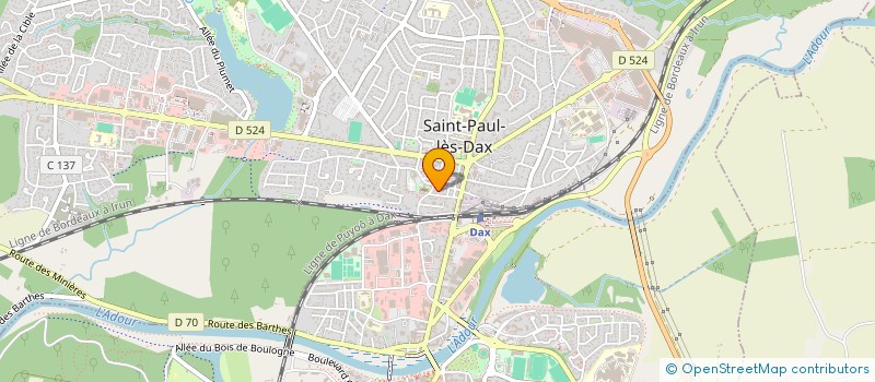 localisation de l'entreprise MONSIEUR DAMIEN PETER  SAINT-PAUL-LES-DAX