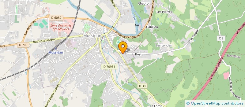 localisation de l'entreprise MONSIEUR DAMIEN PIEDEBOUT  ISSAC