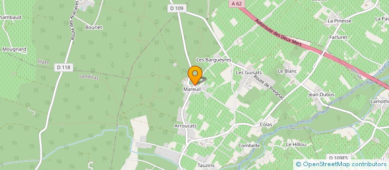 localisation de l'entreprise MONSIEUR DAMIEN PINON  PUJOLS-SUR-CIRON