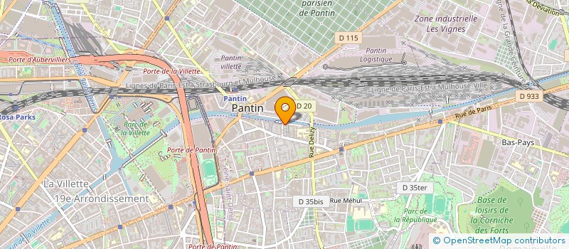 localisation de l'entreprise MONSIEUR DAMIEN POIRIER  PANTIN