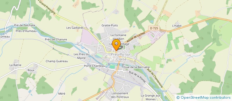 localisation de l'entreprise MONSIEUR DAMIEN POMPANON  PREUILLY-SUR-CLAISE