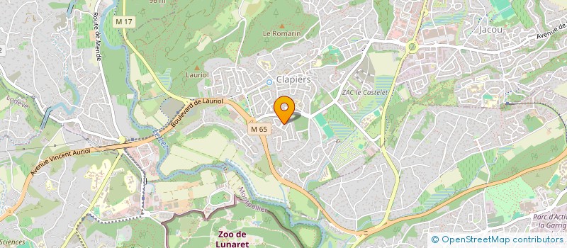 localisation de l'entreprise MONSIEUR DAMIEN PUJOL  CLAPIERS