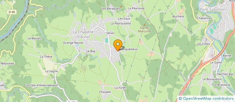 localisation de l'entreprise MONSIEUR DAMIEN REVIRON  LA CHAPELLE-D'AUREC