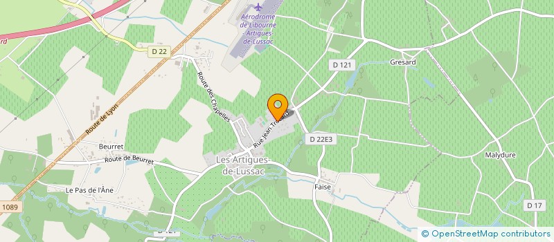 localisation de l'entreprise MONSIEUR DAMIEN RICHARD  LES ARTIGUES-DE-LUSSAC