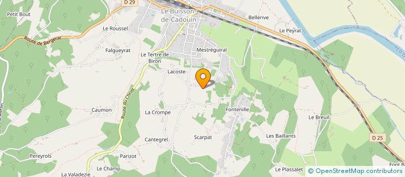 localisation de l'entreprise MONSIEUR DAMIEN RIVIERE  LE BUISSON-DE-CADOUIN