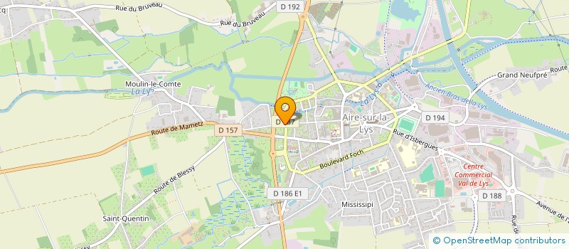 localisation de l'entreprise MONSIEUR DAMIEN ROCHE  AIRE-SUR-LA-LYS