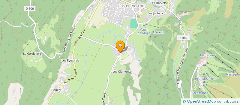 localisation de l'entreprise MONSIEUR DAMIEN ROCHE  LANS-EN-VERCORS