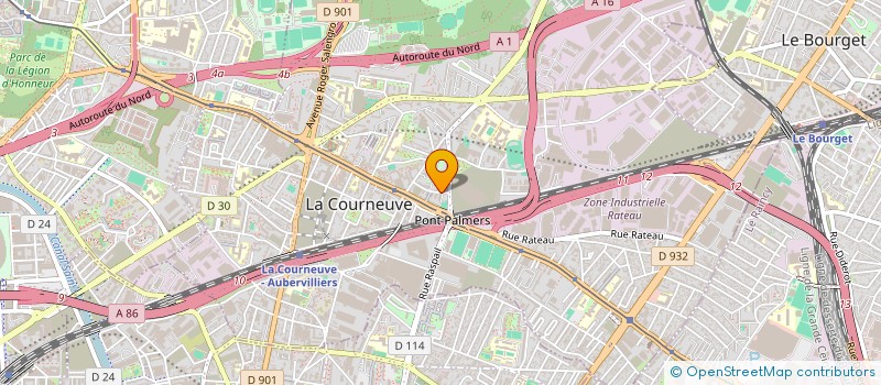 localisation de l'entreprise MONSIEUR DAMIEN RODRIGUEZ à LA COURNEUVE