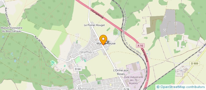 localisation de l'entreprise MONSIEUR DAMIEN RODRIGUEZ  MAFFLIERS