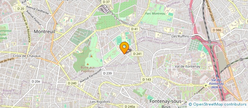 localisation de l'entreprise MONSIEUR DAMIEN ROUDEAU à MONTREUIL
