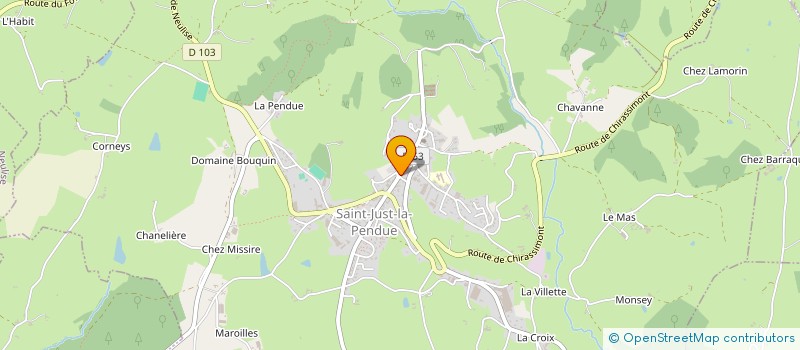 localisation de l'entreprise MONSIEUR DAMIEN ROUSSARIE  SAINT-JUST-LA-PENDUE