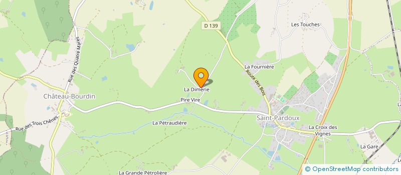 localisation de l'entreprise MONSIEUR DAMIEN ROUSSEAU  SAINT-PARDOUX-SOUTIERS