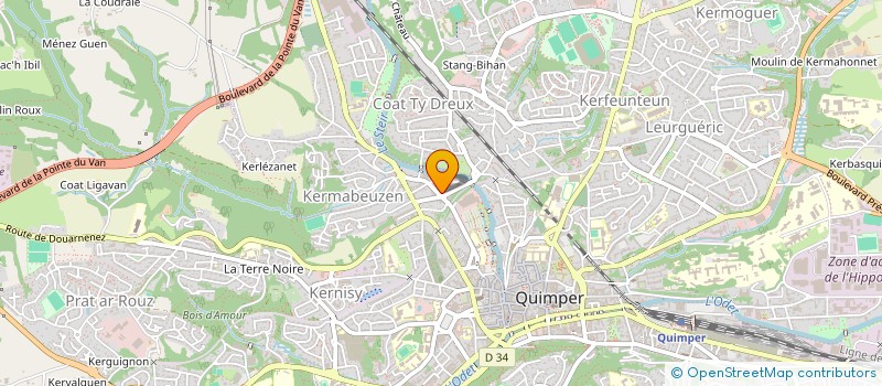 localisation de l'entreprise MONSIEUR DAMIEN ROUXEL à QUIMPER