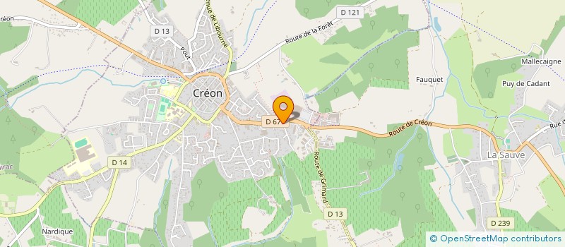 localisation de l'entreprise MONSIEUR DAMIEN ROZIER  CREON