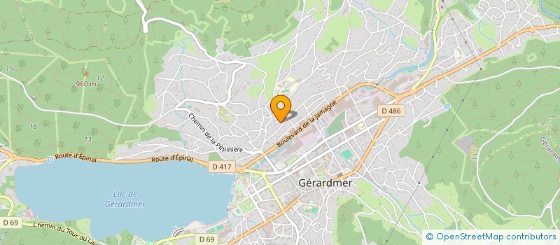 localisation de l'entreprise MONSIEUR DAMIEN RUER  GERARDMER