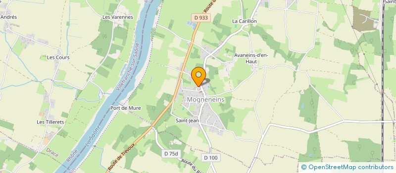 localisation de l'entreprise MONSIEUR DAMIEN SIMONNET  MOGNENEINS