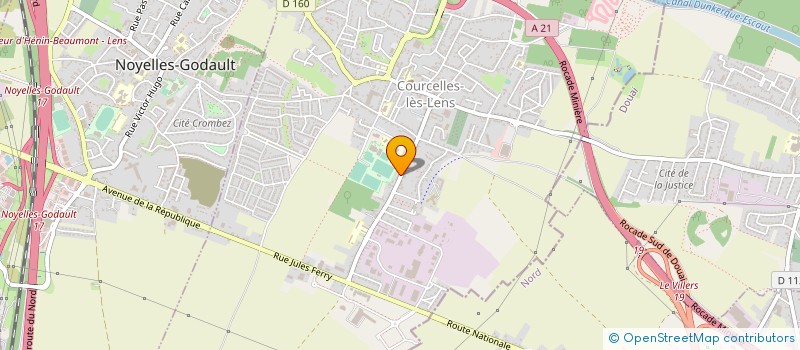 localisation de l'entreprise MONSIEUR DAMIEN SKRZYPCZAK  COURCELLES-LES-LENS