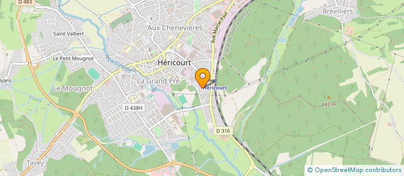 localisation de l'entreprise MONSIEUR DAMIEN SUTTER  HERICOURT