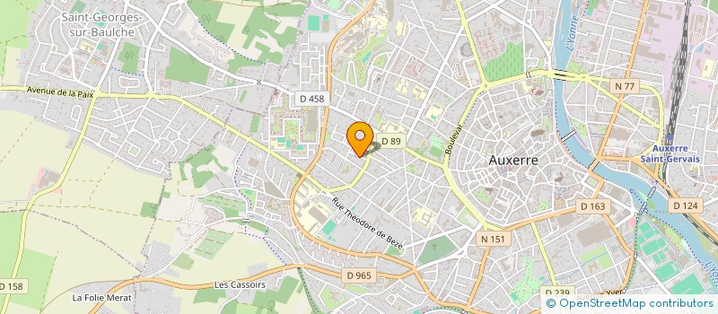 localisation de l'entreprise MONSIEUR DAMIEN TABOURET à AUXERRE