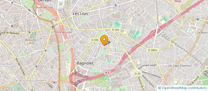 localisation de l'entreprise MONSIEUR DAMIEN TEIXEIRA à BAGNOLET