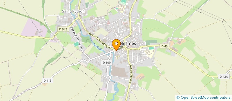 localisation de l'entreprise MONSIEUR DAMIEN TOURILLON  SOLESMES