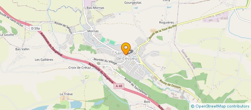 localisation de l'entreprise MONSIEUR DAMIEN TROLONG  SAINT-VICTOR-DE-CESSIEU