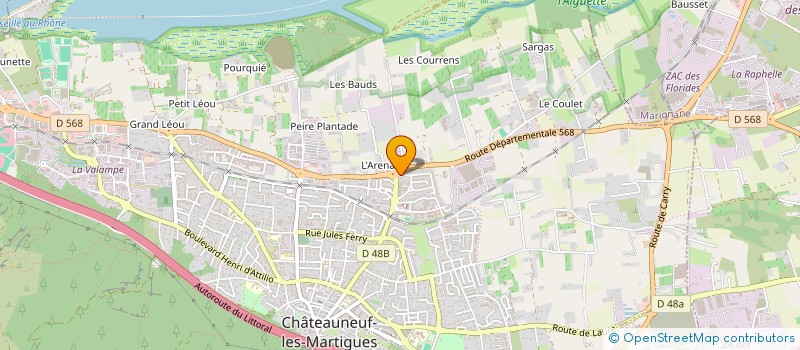 localisation de l'entreprise MONSIEUR DAMIEN TROUIN  CHATEAUNEUF-LES-MARTIGUES