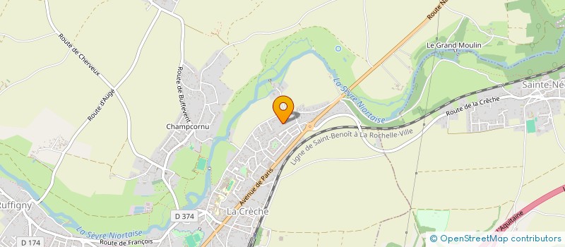 localisation de l'entreprise MONSIEUR DAMIEN VEILLON  LA CRECHE