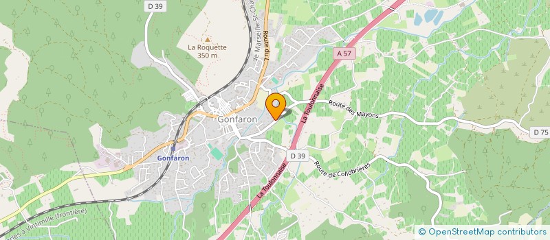 localisation de l'entreprise MONSIEUR DAMIEN VERDIN  GONFARON