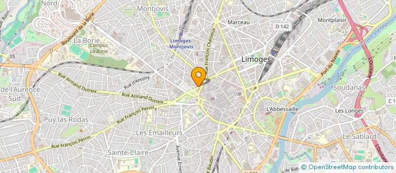 localisation de l'entreprise MONSIEUR DAMIEN VERGER à LIMOGES