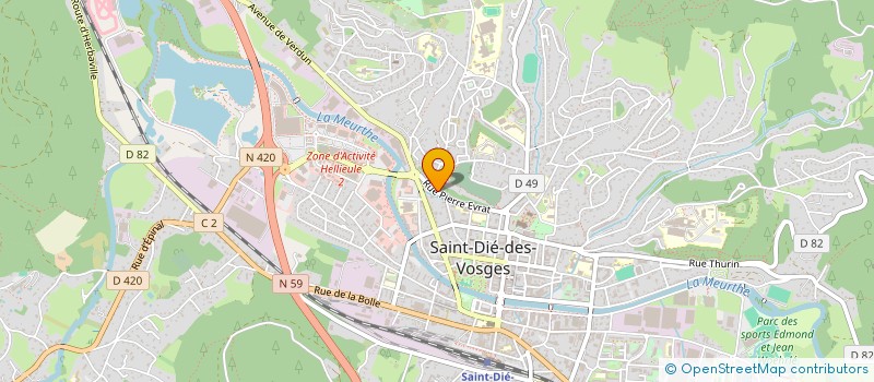 localisation de l'entreprise MONSIEUR DAMIEN VERRELLE  SAINT-DIE-DES-VOSGES