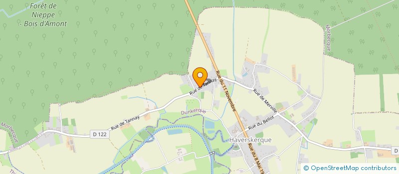 localisation de l'entreprise MONSIEUR DAMIEN VERSTRAET  HAVERSKERQUE