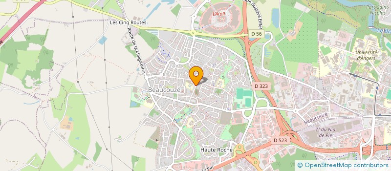 localisation de l'entreprise MONSIEUR DAMIEN VIBERT  BEAUCOUZE