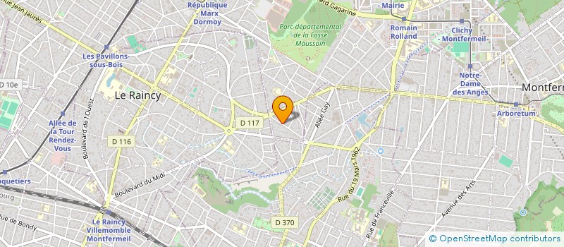 localisation de l'entreprise MONSIEUR DAMIEN VIGROUX à CLICHY-SOUS-BOIS