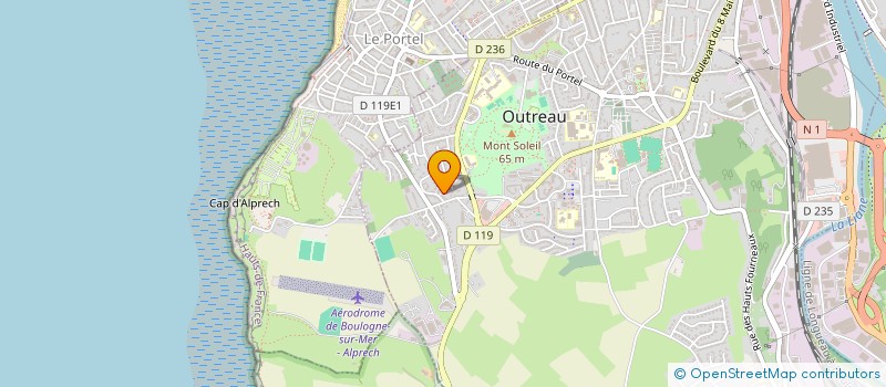 localisation de l'entreprise MONSIEUR DAMIEN WANPOUILLE  OUTREAU